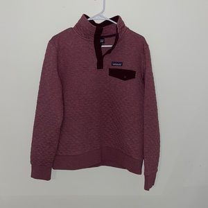Maroon half zip jacket